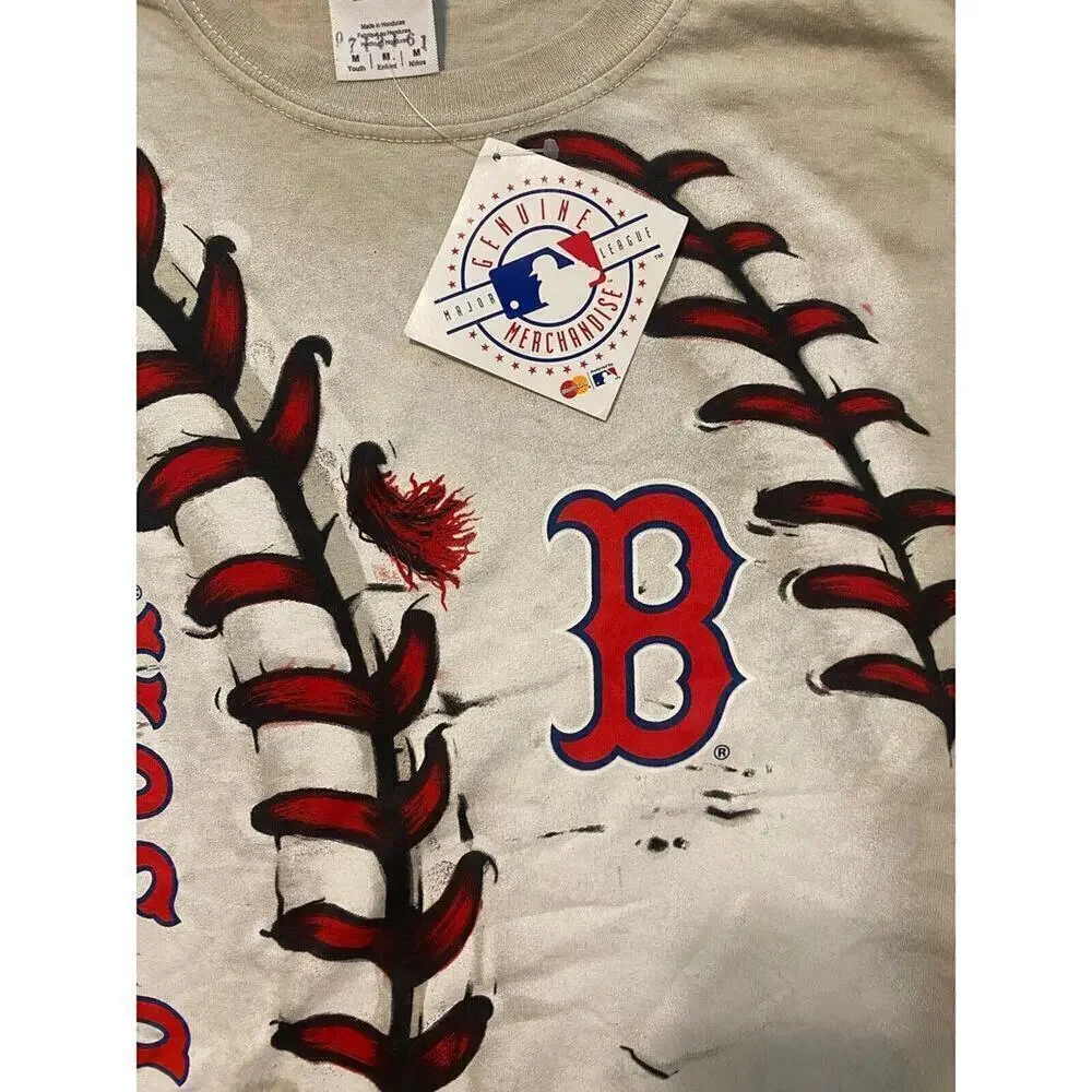 Liquid Blue Boston Red Sox Baseball Seam T Shirt 2014 MLB Youth Medium